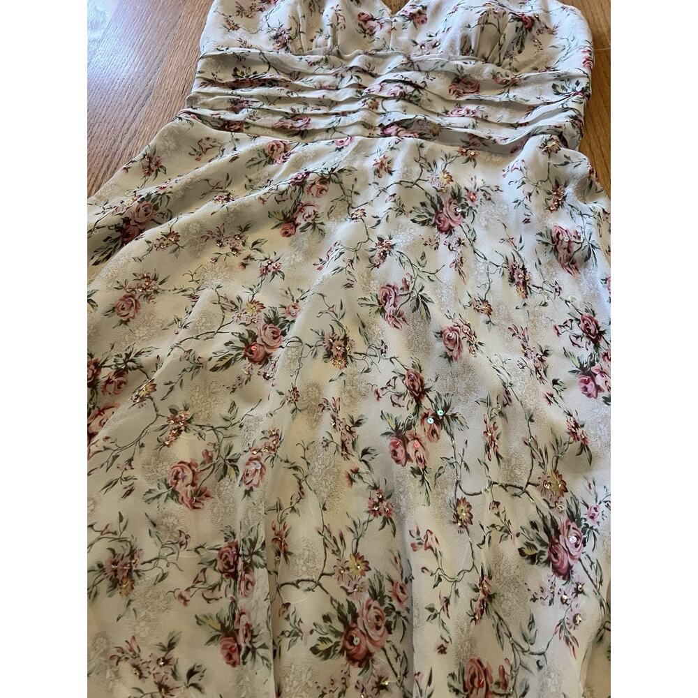 Dress barn silk dress size 10 festival romantic cottagecore farmcore romantic - Picture 12 of 13